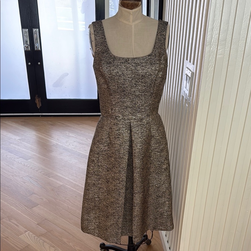 Melissa Masse- silk brocade elegant natural spotted Women's Dress
